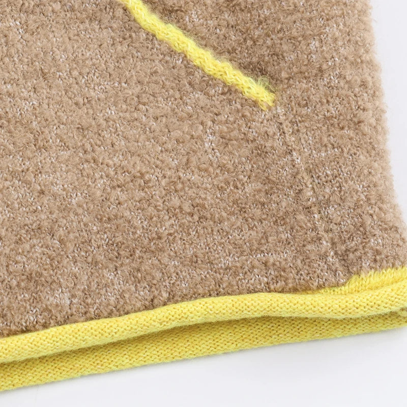 Women's Knitted Winter Zip-Up Cardigan - Cozy, Elegant, Loose Fit with Pockets