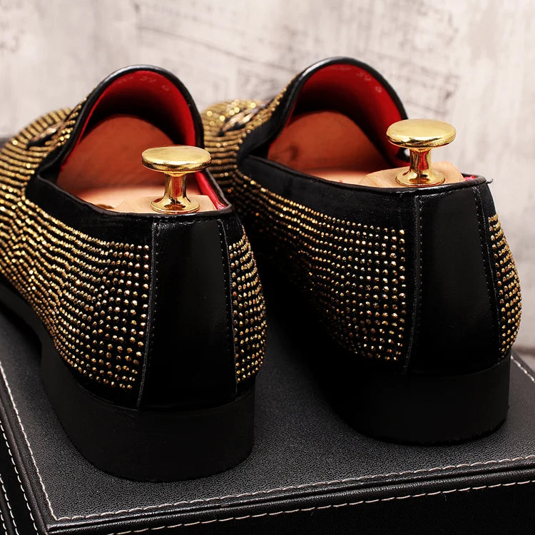 Mocassins Brodés Homme WVHK – Loafers Luxe Imperméables | Semelle Plateforme Printemps Automne - kadopascher