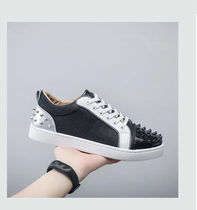 Zapatillas con remaches para hombre: calzado informal de moda urbana