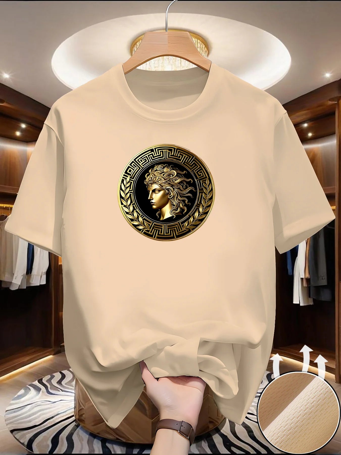T-shirt Imprimé Visage Homme – Séchage Rapide Polyester | Style Urbain Streetwear - kadopascher