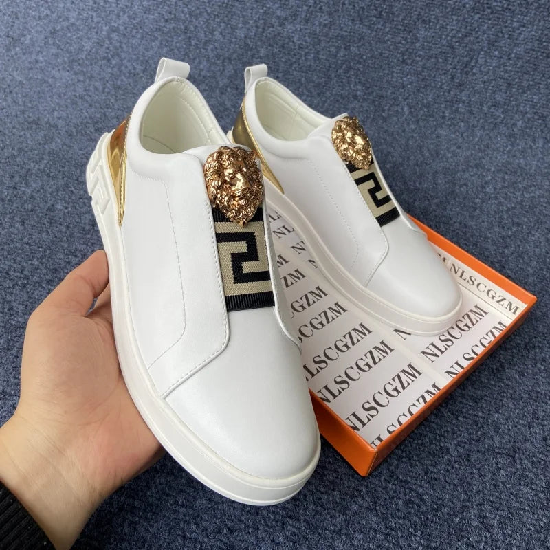 Sneakers Cuir Mixte - Chaussures Casual Skateboard Unisexe