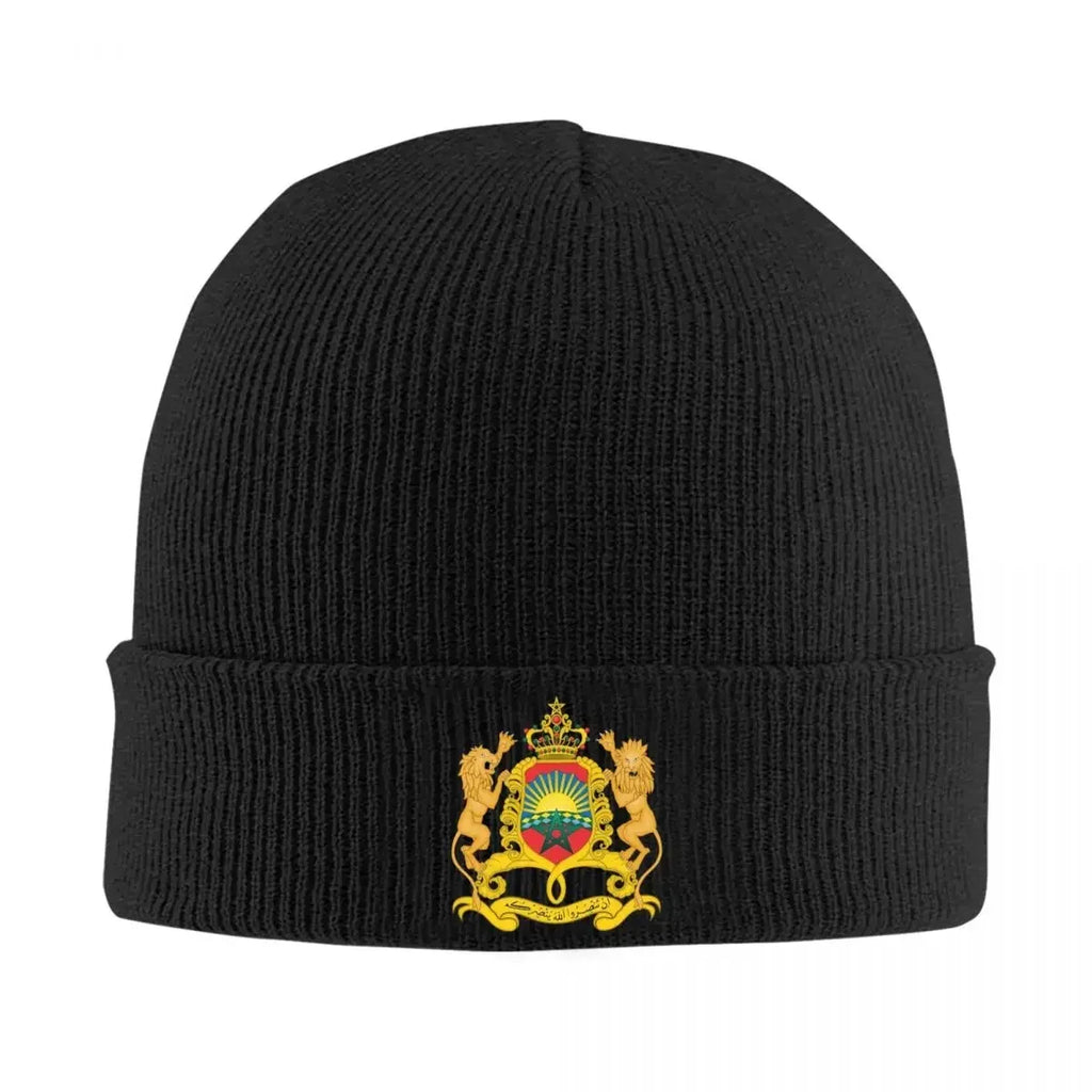 Morocco Of Arms Winter Beanie - Warm Unisex Patriot Beanie