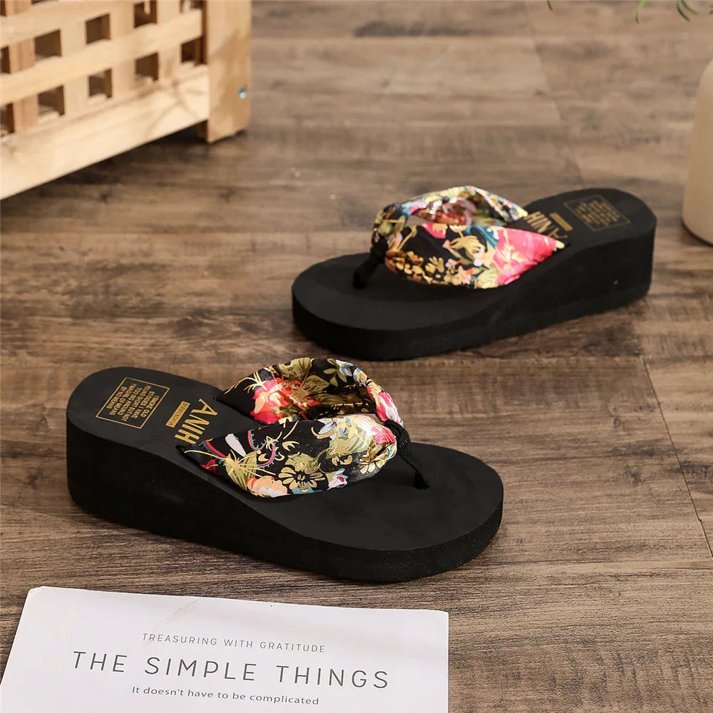 Claquettes Sandales femme été 2025 / Fashion Women Flip Flops Summer Beach Platform Slippers Casual Outside Wedges Sandals Summer Women Shoes - kadopascher