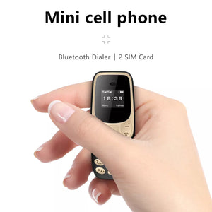 Mini téléphone portable avec entrée SIM / SERVO BM10 Mini Mobile Phone 2 SIM Card Bluetooth Earphone Voice Changer Dialer Low Radiation Sound Recording Small Cellphone - kadopascher