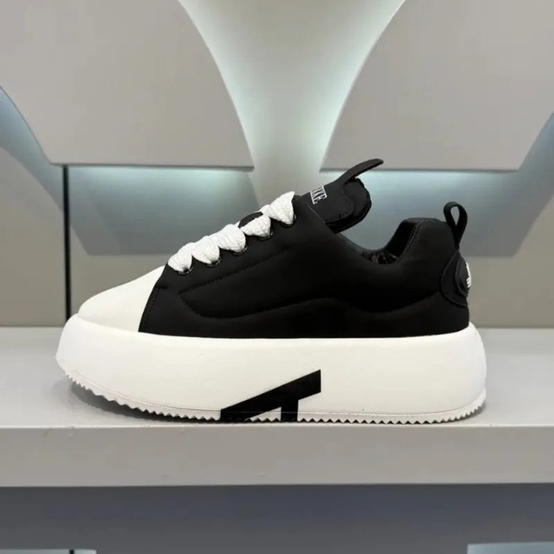 Chaussures Blanches Homme Semelle Épaisse – Sneakers Casual Antidérapantes