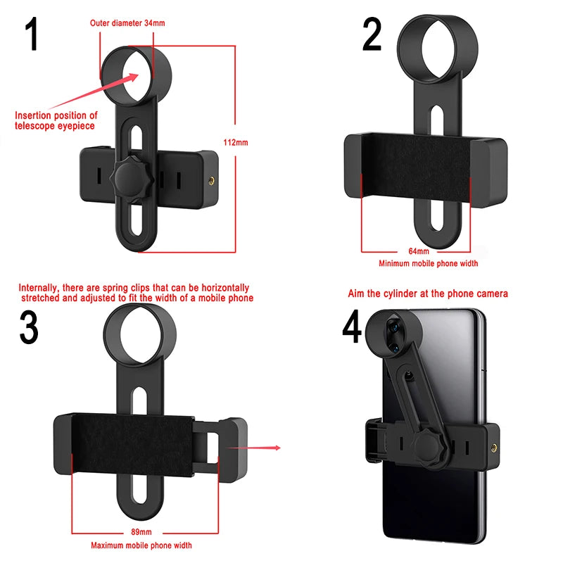 Télescope Monoculaire HD 2000X24 avec Adaptateur Smartphone - Observation Astronomique - kadopascher