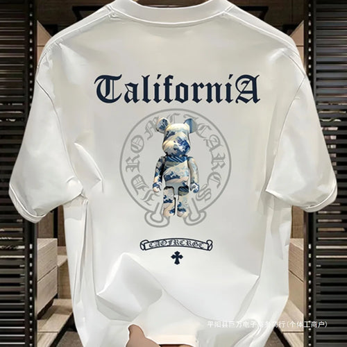 T-shirt mode pour homme
Violent bear print t-shirt men's 2025 summer new American loose casual 100% cotton breathable t-shirt street wear - kadopascher