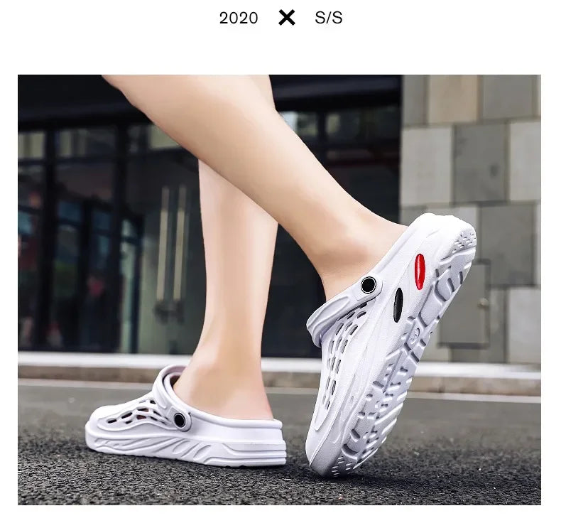 Sandales de plage été 2024 / Summer Quick Dry Flat Classical Men Women Clogs Plus Size 36-49 - kadopascher