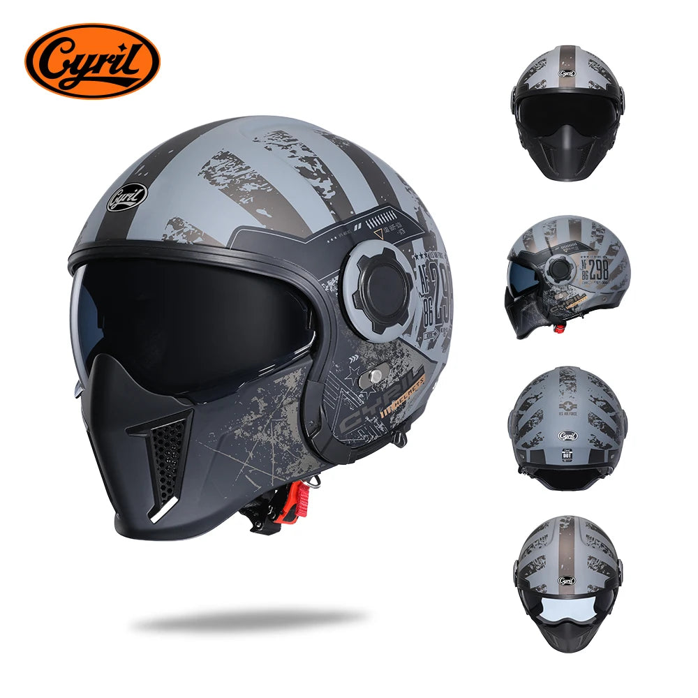 Casque Moto Modulable CYRIL OP12A – Homologué DOT/ECE Double Visière