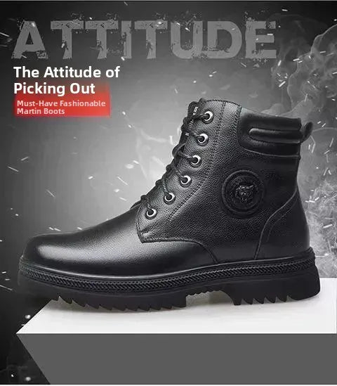 Chaussures Montantes Hiver Homme - Boots Fourrées Chaudes Casual