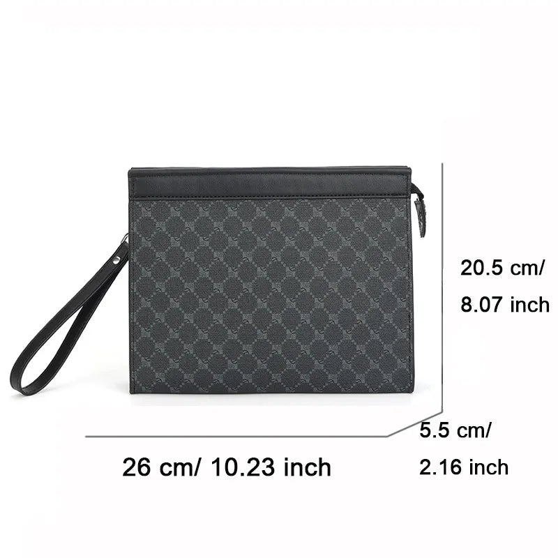 Pochette Enveloppe Homme Cuir – Clutch Business Designer avec Poignée | Porte-Monnaie & Téléphone - kadopascher