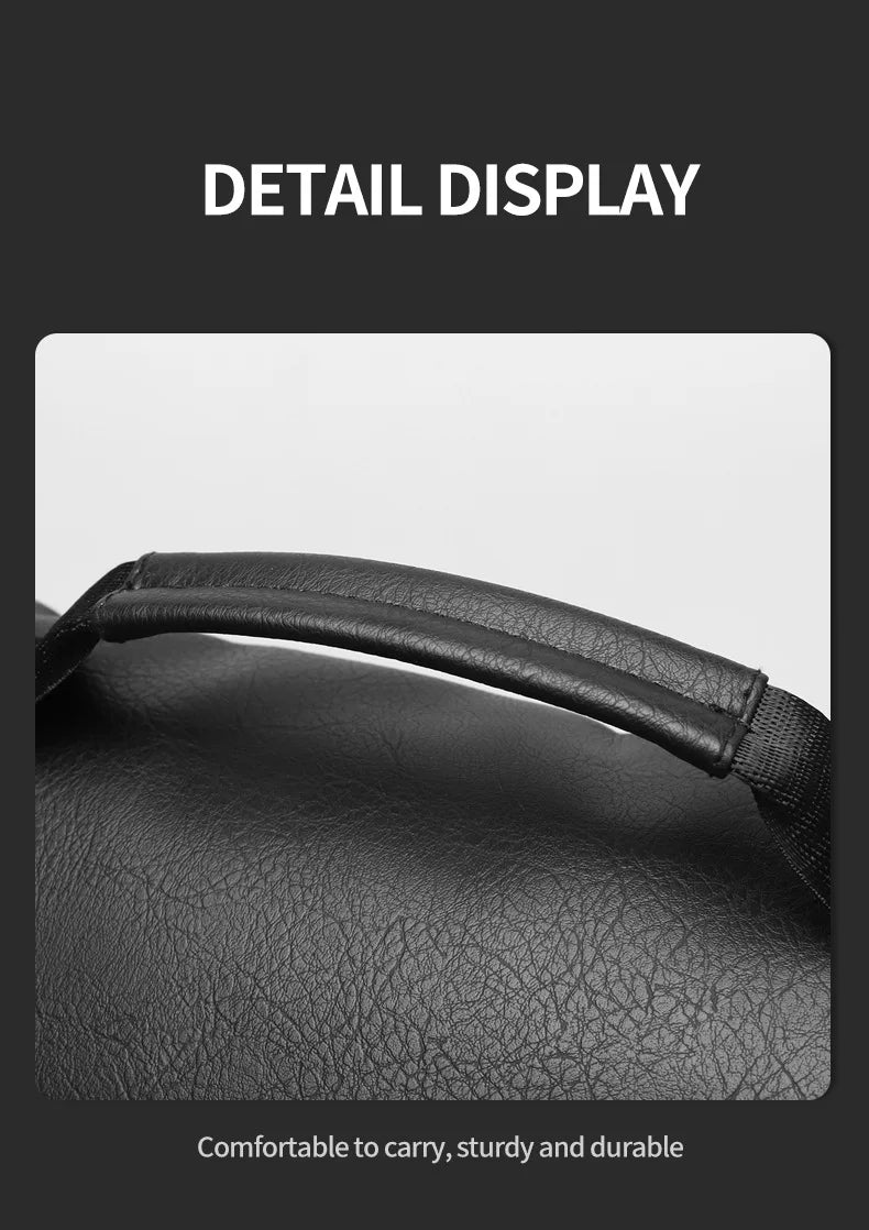 Sac à Dos Rétro en Cuir PU – Style Britannique | USB, Waterproof, Grande Capacité - kadopascher
