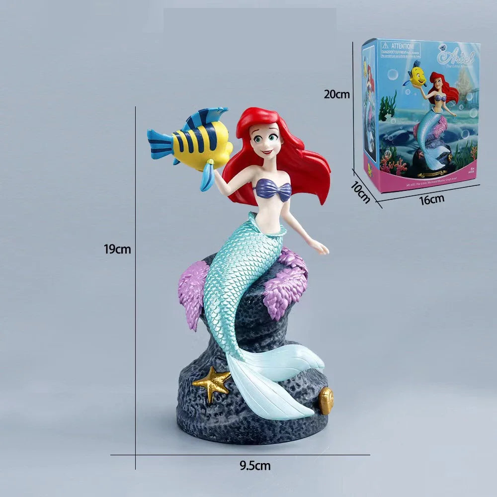 Disney Princess Ariel Anime Little Mermaid Action Figure Toys Ariel Pvc Collection Room Car Cake Decoration Gift for Kids Girls - kadopascher