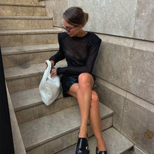 Cardigan stylé hiver pour femme / Cozy Women Elegant Blocking Knitted Cropped Cardigan Lapel Full Sleeves Zipper Pockets Loose Sweaters Lady Winter Daily Wears