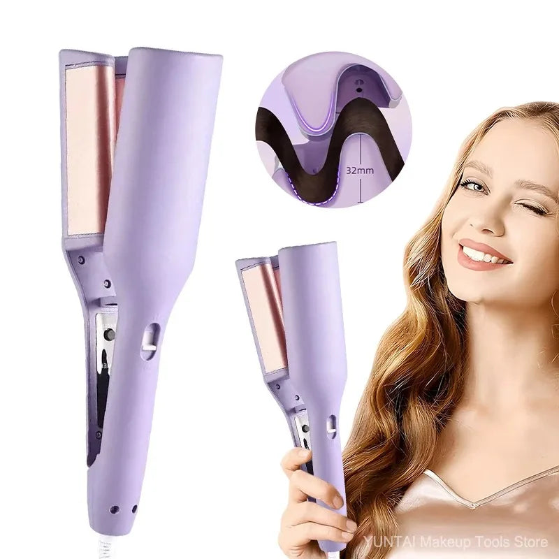 Professional 32mm Curling Iron - Egg Roll Curler with 4 Temperature Settings