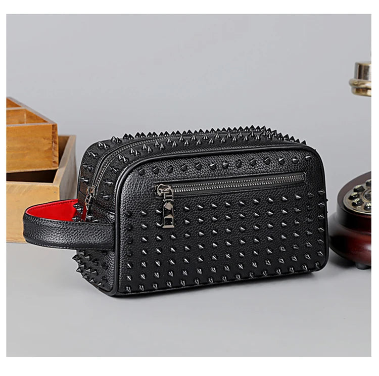 Luxury Chic Leather Men's Handbag - Elegant Business Fashion Clutch 2026