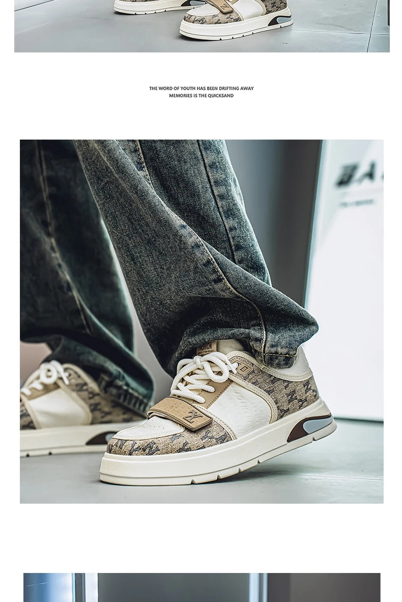 Sneakers Homme Bleu Streetwear 2025 - Chaussures Hip Hop Skate Hiver Designer