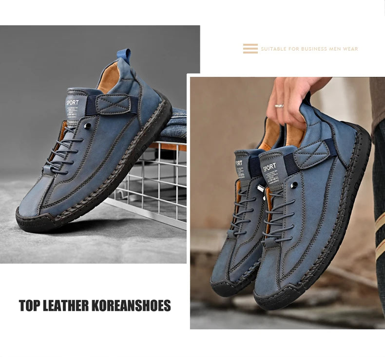 Chaussures cuir véritable entièrement faite a la main 
Handmade Leather Men Shoes - kadopascher