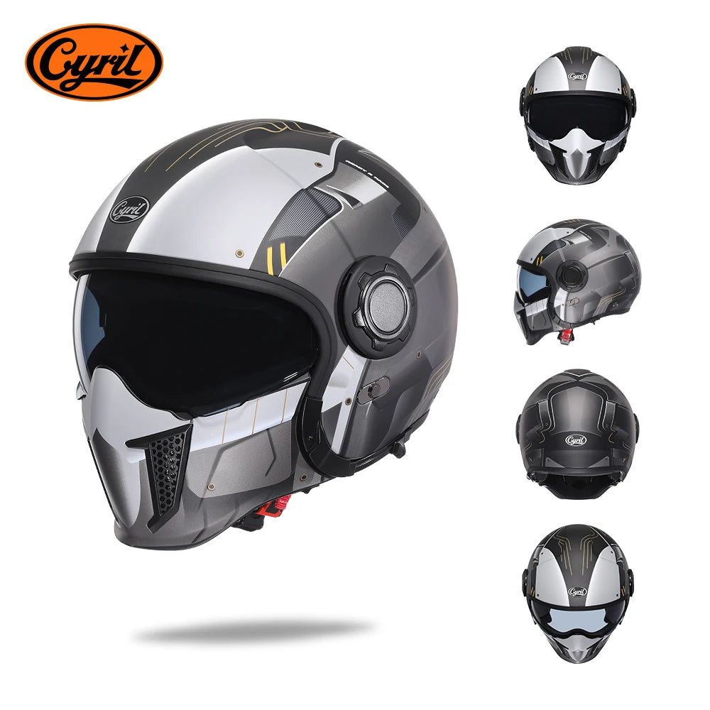 Casque Moto Modulable CYRIL OP12A – Homologué DOT/ECE Double Visière