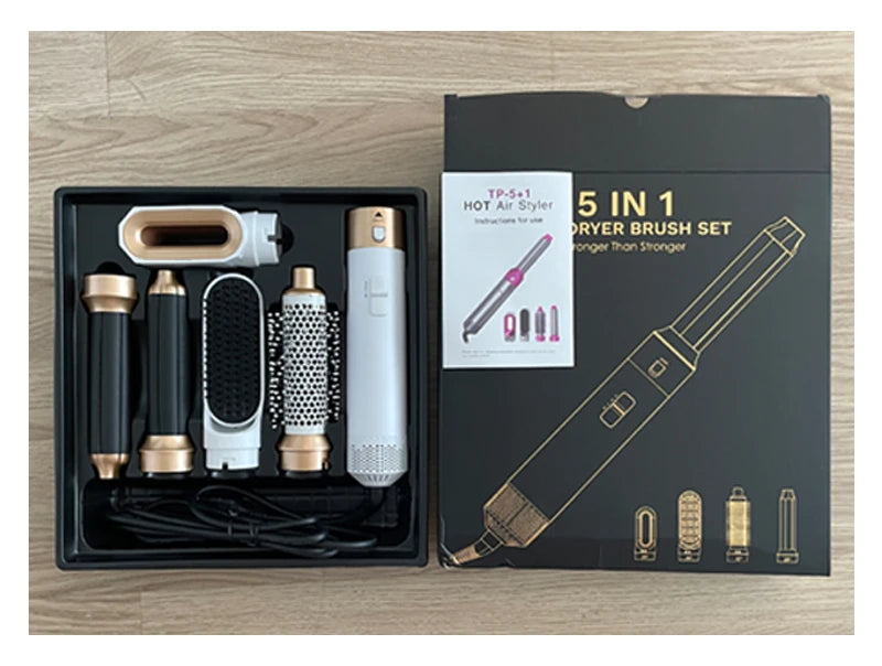 5-in-1 Professional Hair Styling Set - Hair Dryer, Straightener, Curler