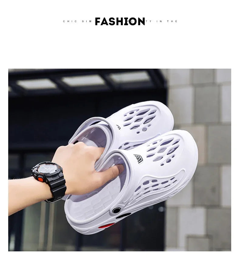 Sandales de plage été 2024 / Summer Quick Dry Flat Classical Men Women Clogs Plus Size 36-49 - kadopascher