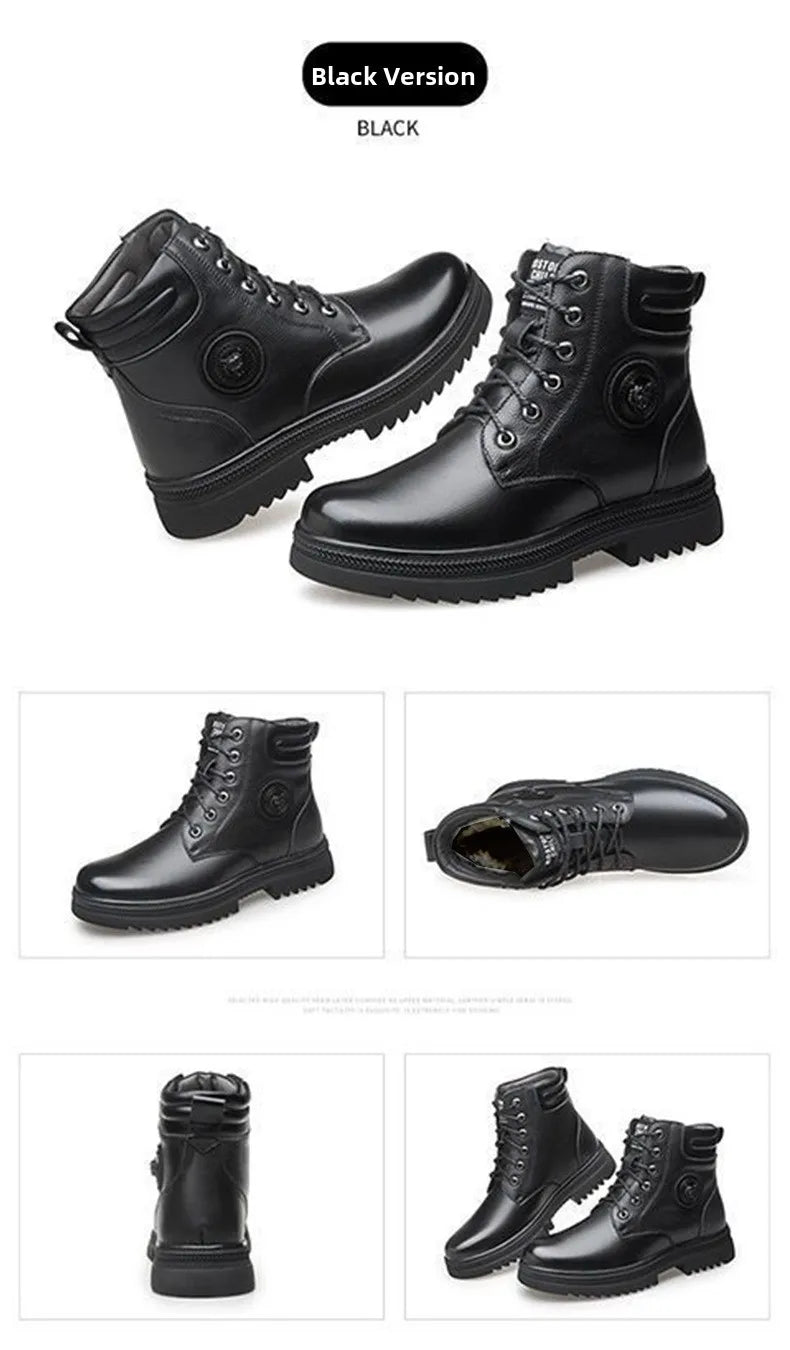 Chaussures Montantes Hiver Homme - Boots Fourrées Chaudes Casual