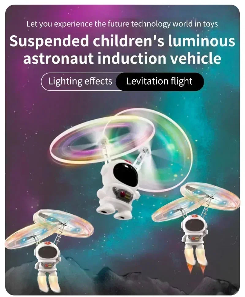 Robot Astronaute Volant Lumineux Lévitation UFO - Jouet Interactif LED - kadopascher