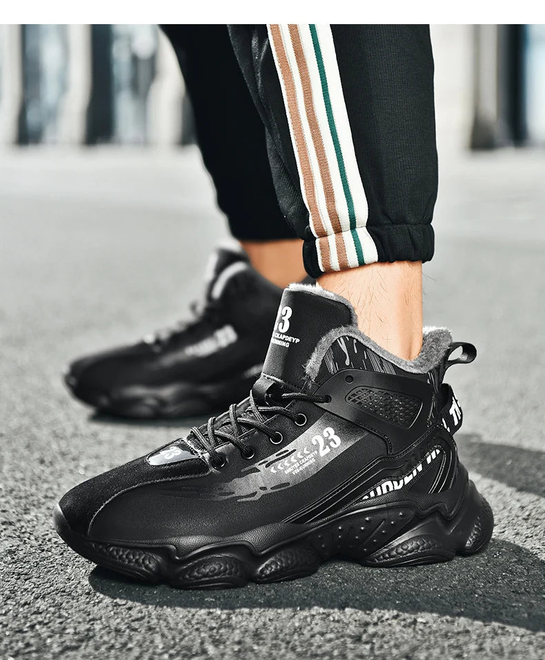 Chaussures Homme Basketball Casual - Baskets Semelle Épaisse Lacets Sport