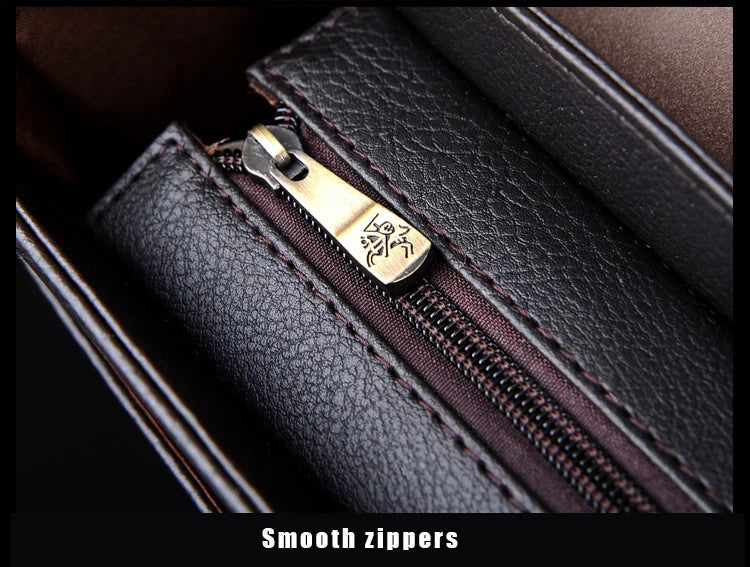 Sacoche de luxe en cuir pour homme / YoReAi Men's Business PU Wear-resistant Messenger Bag Casual Hard Leather Briefcase Large Capacity Fashion Storage Bags Wallet - kadopascher