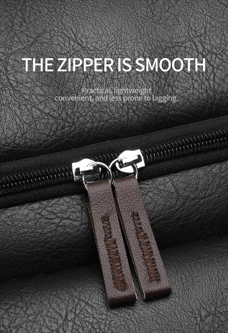 Sac à Dos Rétro en Cuir PU – Style Britannique | USB, Waterproof, Grande Capacité - kadopascher