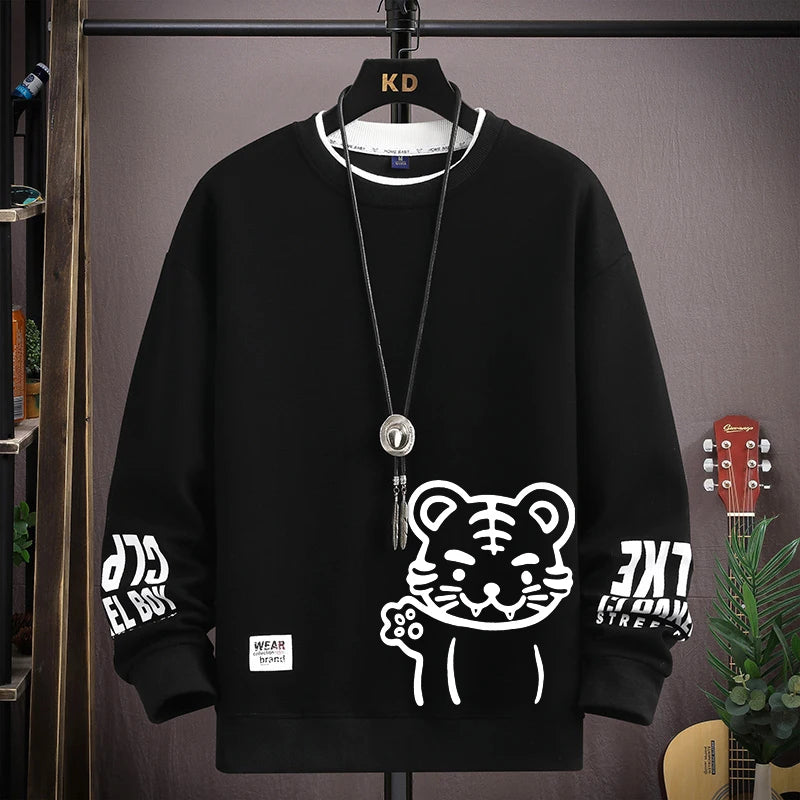 Sudadera Harajuku con tigre japonés para hombre