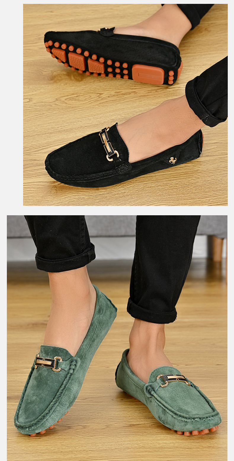 Chaussures de luxe automobile homme / YRZL Size 48 Loafers Men Luxury Brand Moccasins Shoes - kadopascher