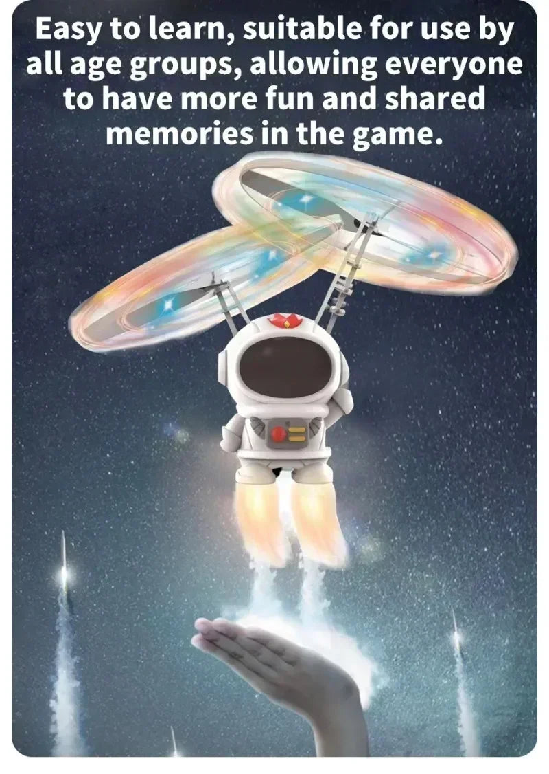 Robot Astronaute Volant Lumineux Lévitation UFO - Jouet Interactif LED - kadopascher