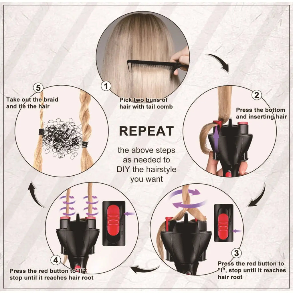 360° Automatic Braiding Machine - Professional Electric Braider