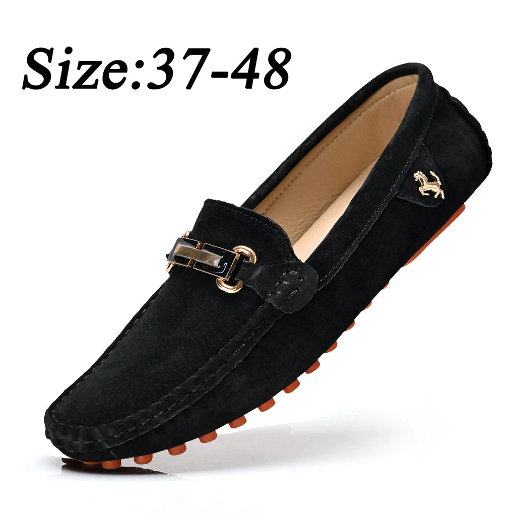 Chaussures mocassins luxe FERRARI / YRZL Loafers Men Big Size 48 Soft Driving Moccasins High Quality Flats Genuine Leather FERRARI - kadopascher