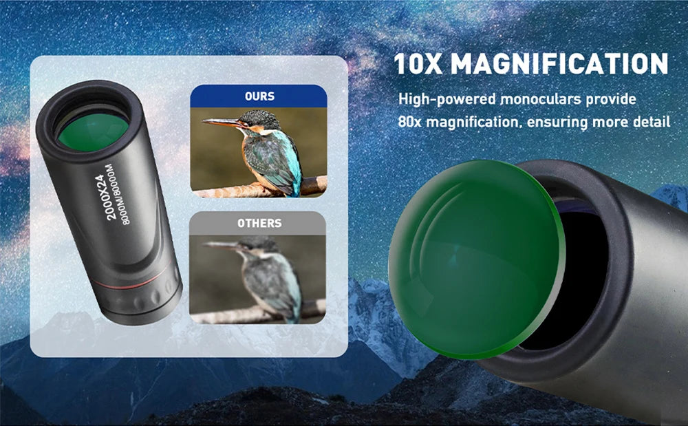 Télescope Monoculaire HD 2000X24 avec Adaptateur Smartphone - Observation Astronomique - kadopascher