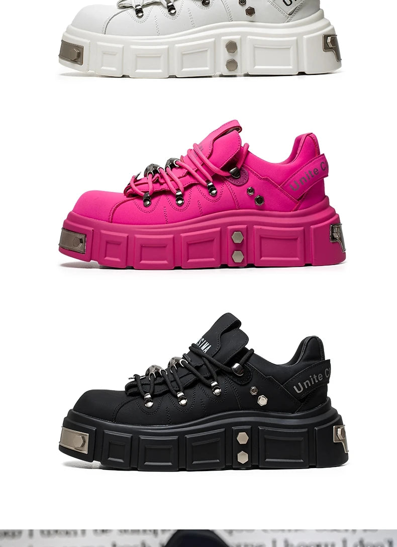 Sneakers Skateboard Homme Cuir - Chaussures Sport Outdoor Respirantes