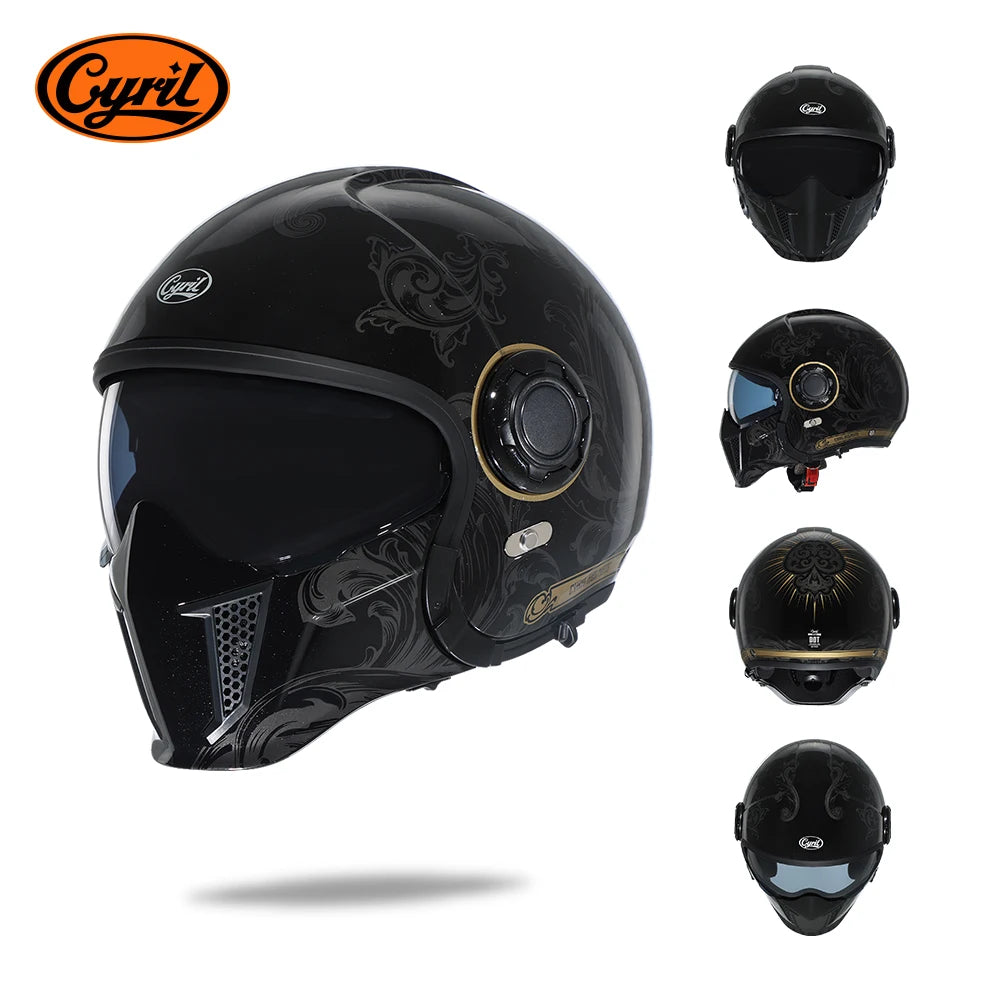 Casque Moto Modulable CYRIL OP12A – Homologué DOT/ECE Double Visière