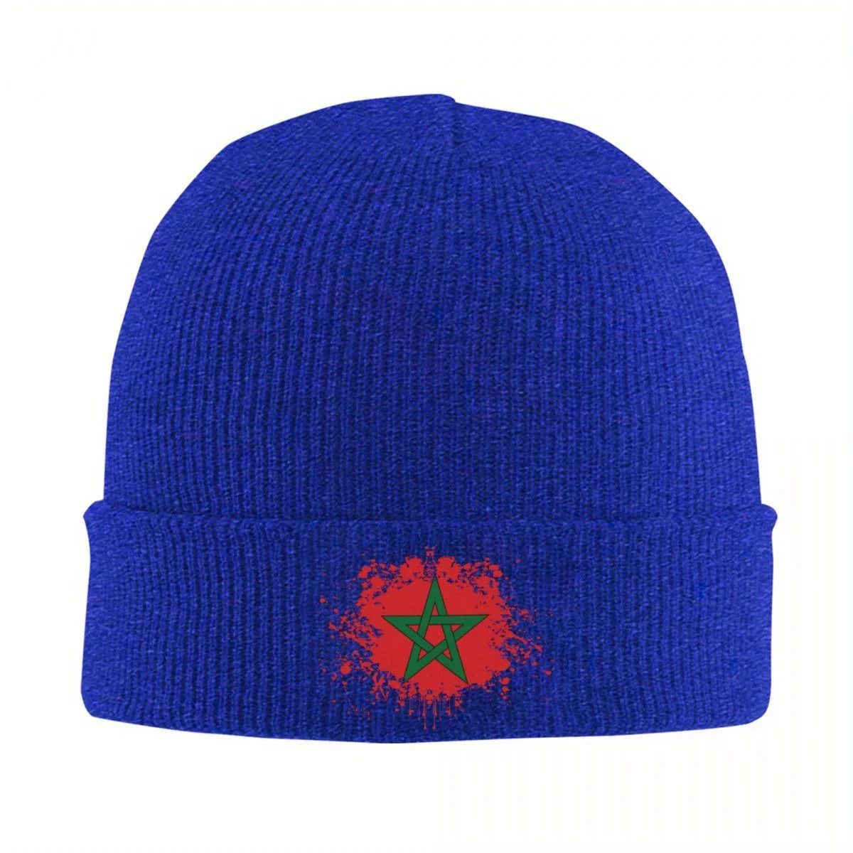 Moroccan Patriot Flag Winter Beanie - Warm Unisex Moroccan Beanie