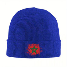 Bonnet patriote Maroc / Custom Marokko Morocco Flag Beanie Cap Unisex Winter Warm Bonnet Femme Knit Hat Outdoor Moroccan Proud Skullies Beanies Caps
