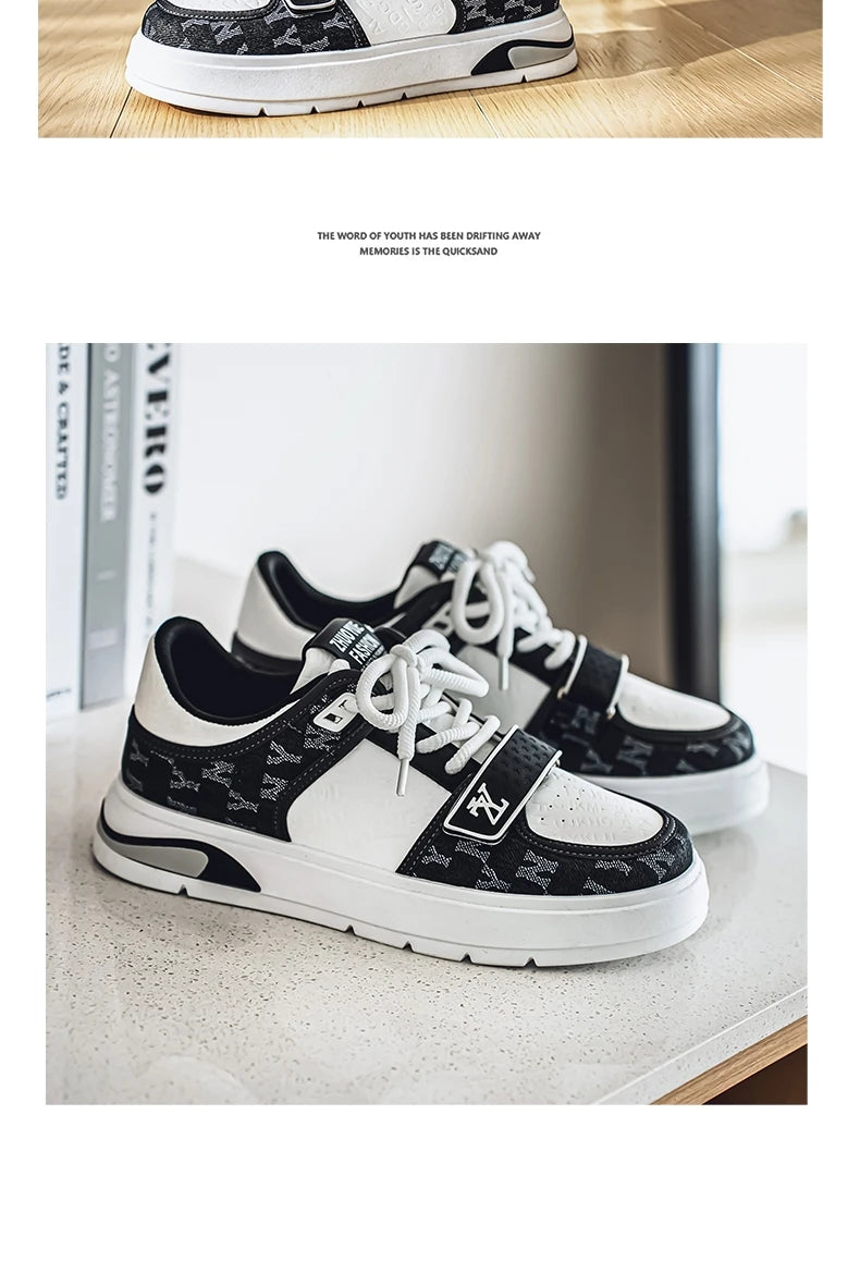 Sneakers Homme Bleu Streetwear 2025 - Chaussures Hip Hop Skate Hiver Designer