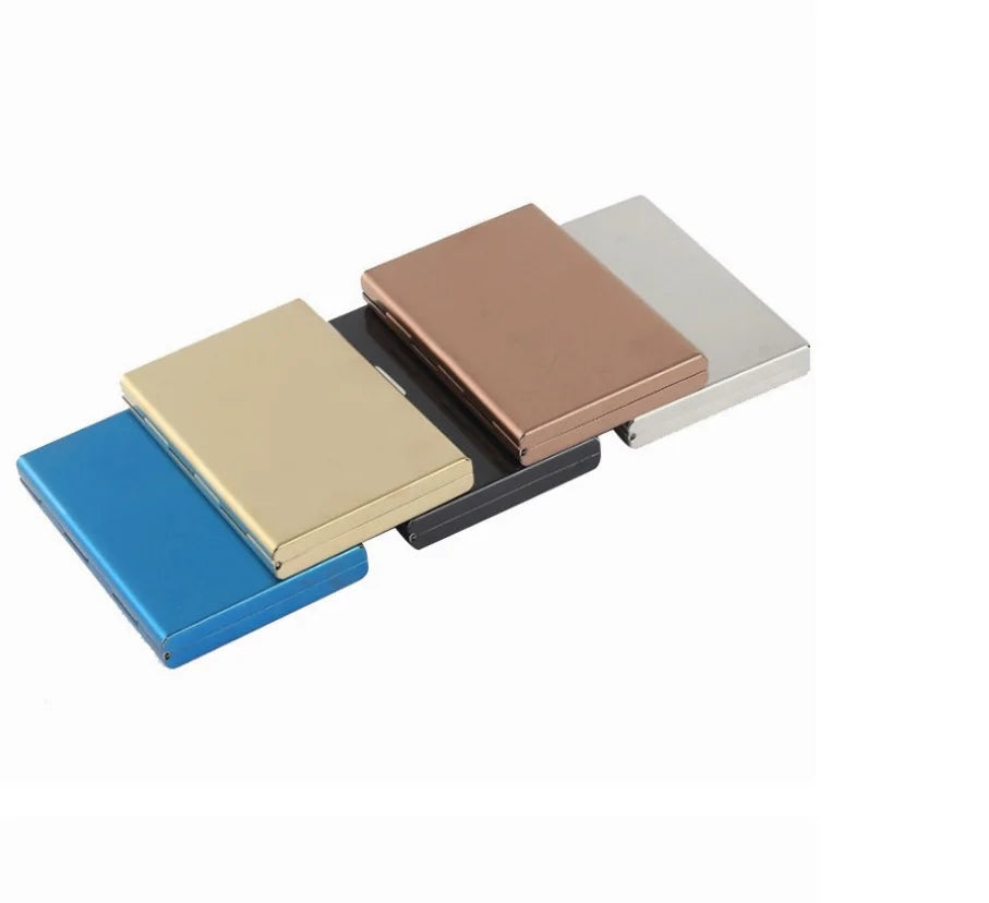 1pc Card Holder Men RFID Blocking Aluminum Metal Slim Wallet Money Bag Anti-scan Credit Card Holder Thin Case Small Male Wallet - kadopascher