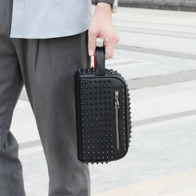 Bolso de mano de cuero de lujo para hombre - Elegante bolso de mano de negocios 2026