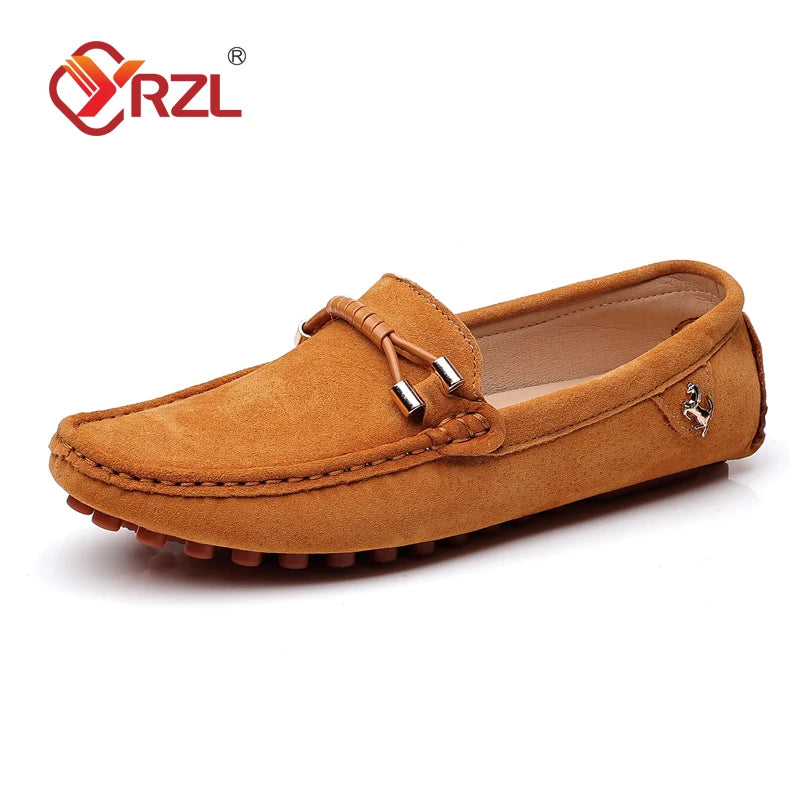 Chaussures mocassins luxe FERRARI / YRZL Loafers Men Big Size 48 Soft Driving Moccasins High Quality Flats Genuine Leather FERRARI - kadopascher