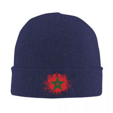 Bonnet patriote Maroc / Custom Marokko Morocco Flag Beanie Cap Unisex Winter Warm Bonnet Femme Knit Hat Outdoor Moroccan Proud Skullies Beanies Caps