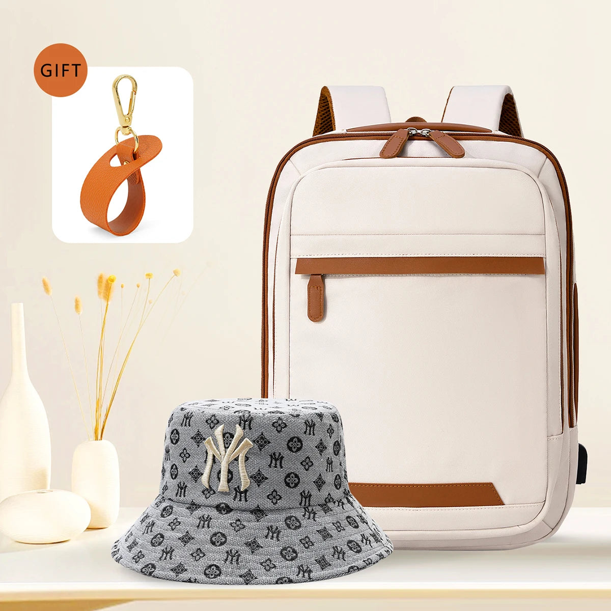 Sac à Dos USB Rechargeable Waterproof – Nylon Premium, Grande Capacité, Unisexe - kadopascher