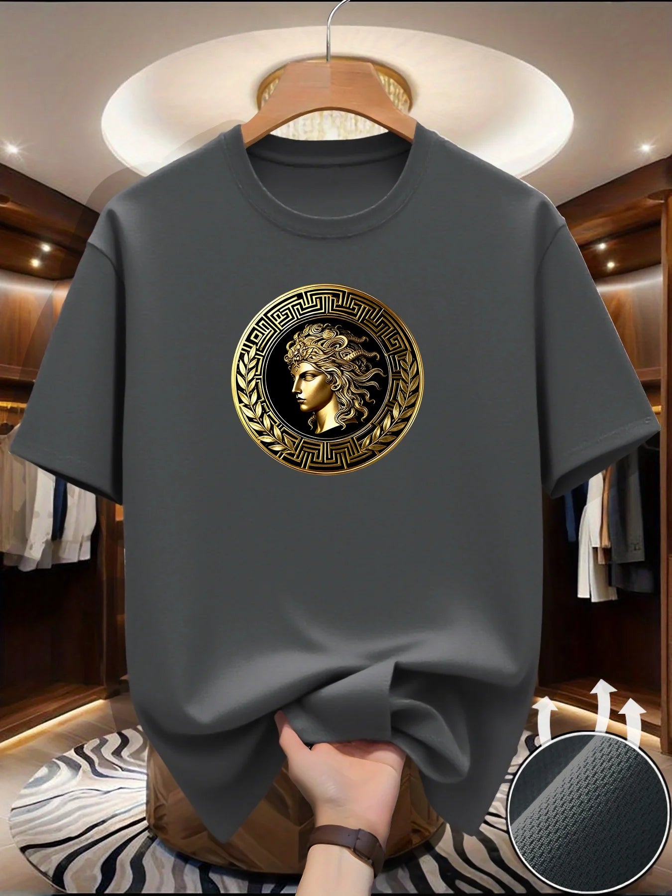 T-shirt Imprimé Visage Homme – Séchage Rapide Polyester | Style Urbain Streetwear - kadopascher