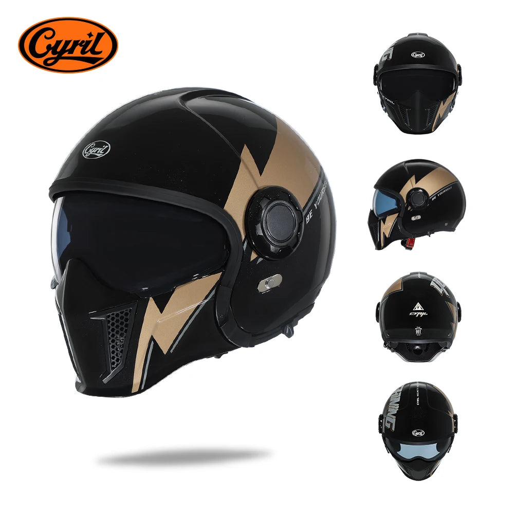Casque Moto Modulable CYRIL OP12A – Homologué DOT/ECE Double Visière