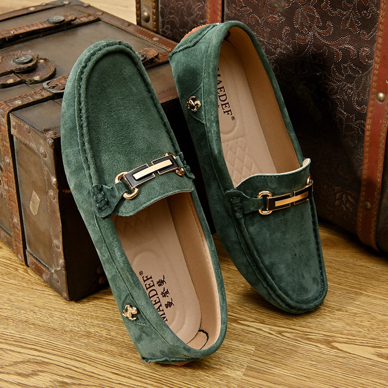 Chaussures de luxe automobile homme / YRZL Size 48 Loafers Men Luxury Brand Moccasins Shoes - kadopascher