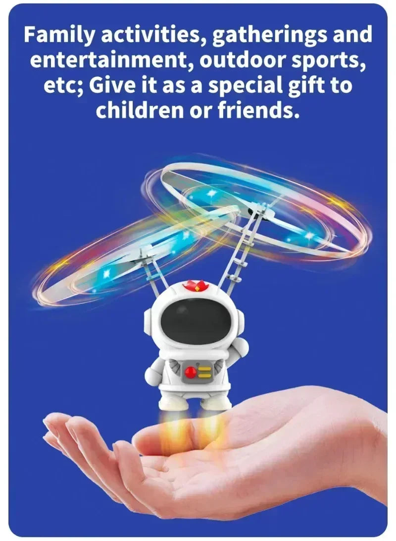 Robot Astronaute Volant Lumineux Lévitation UFO - Jouet Interactif LED - kadopascher